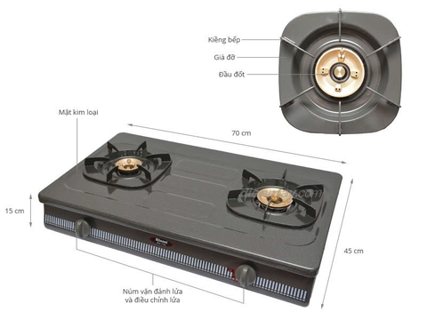 Bếp gas đôi dương Rinnai RV-770(G)