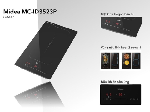 Bếp từ đôi Inverter Midea MC-ID3523P - Hàng chính hãng