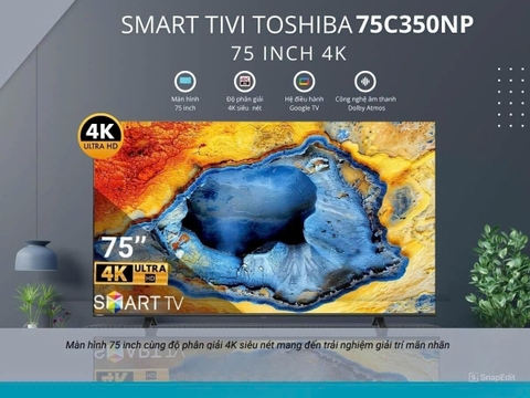 Smart Tivi Toshiba 4K 75 Inch 75C350NP