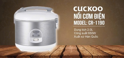 Nồi cơm điện cơ 2L Cuckoo CR-1190 - Hàng Chính hãng