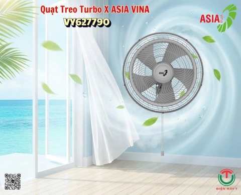 Quạt treo tường ASIAVINA Turbo X VY627790 Xám