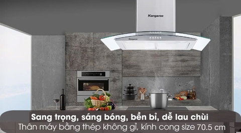 Máy hút mùi kính cong Kangaroo KG538