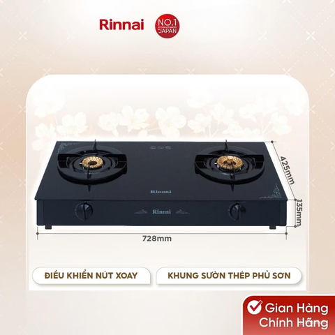 Bếp gas đôi dương Rinnai RV-7Double Glass(A)