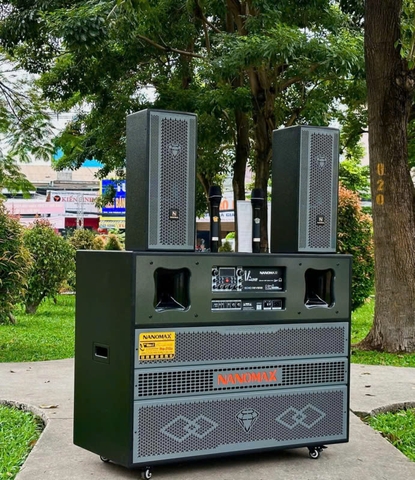 Loa Kéo Bình & Điện Nanomax Pro-215A Bass Đôi 40cm 2250w