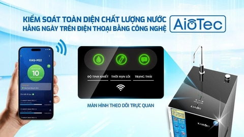 Máy lọc nước nóng lạnh Karofi KAQ-M22 - 12 lõi lọc