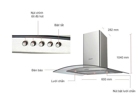 Máy hút mùi Candy CGM94X