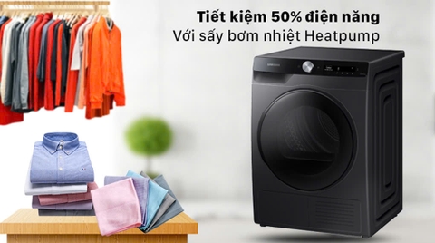 Máy sấy bơm nhiệt Samsung 9 Kg DV90T7240BB/SV