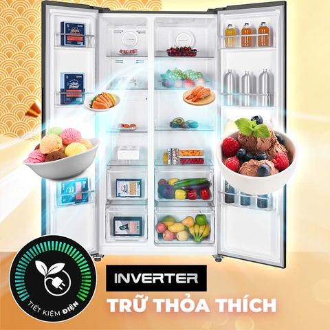 Tủ lạnh Sharp Inverter 442 lít SJ-SBX440V-SL