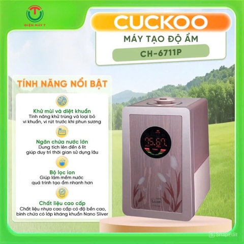 Máy tạo độ ẩm Cuckoo CH-6711P - Hàng Chính Hãng