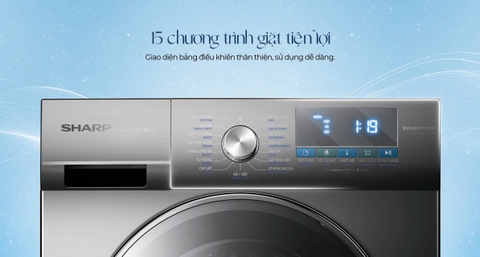 Máy giặt Sharp Inverter 11 kg ES-FM110CB-SB [2025]