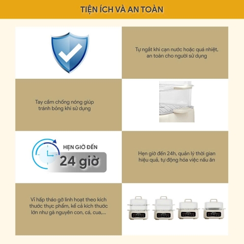 Nồi Hấp Đa Năng BlueStone 17 lít MPB-7238 - 1300W