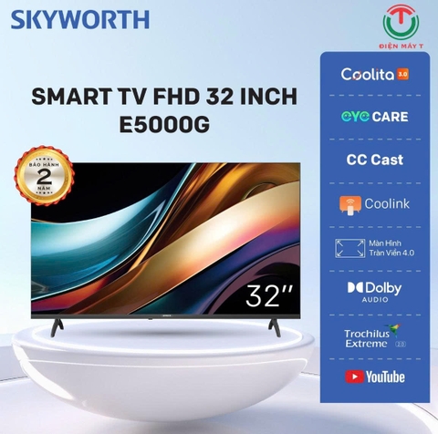 Smart Tivi Skyworth HD 32 Inch 32E5000G