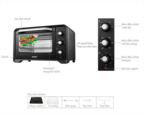 Lò nướng Sanaky VH259S2D 25 lít