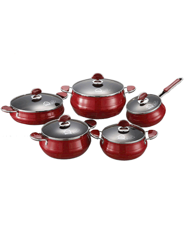 Bộ nồi nhà bếp nhôm hiệu PoongNyun FAP(R) (10 món)