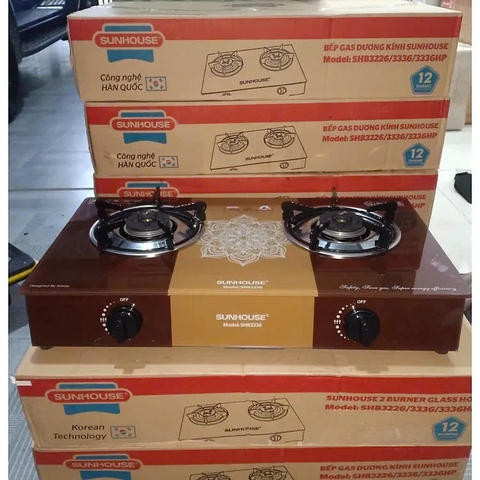 BẾP GAS DƯƠNG KÍNH SUNHOUSE SHB3336