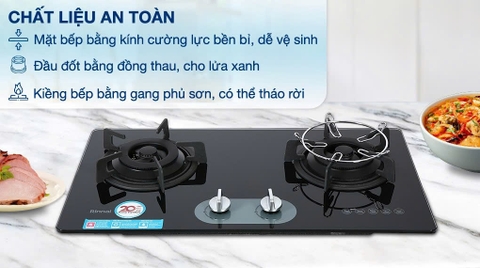 Bếp ga âm Rinnai RVB-220G(BG) / (B)