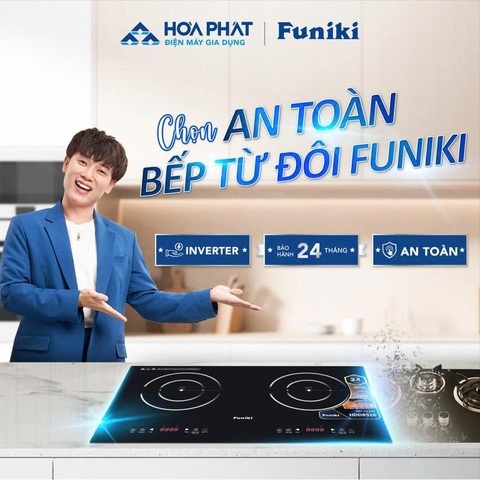 Bếp điện từ đôi Funiki HDD8526 - Hàng chính hãng