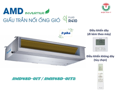 Máy lạnh giấu trần nối ống gió Airwell Inverter AMD48D-01T/AMH48D-01T2 ( 3pha )