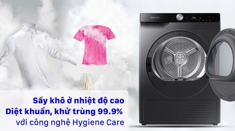 Máy sấy bơm nhiệt Samsung 9 Kg DV90T7240BB/SV