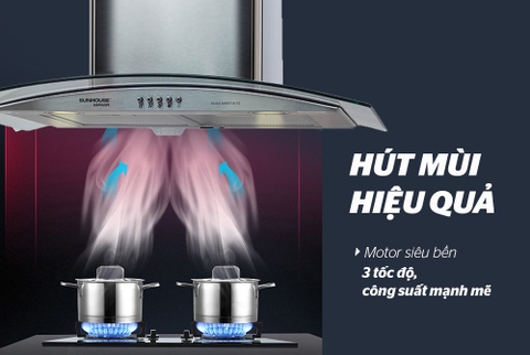 Máy hút mùi kính cong Sunhouse Mama MM6719-70