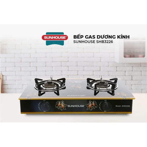 BẾP GAS DƯƠNG KÍNH SUNHOUSE SHB3226