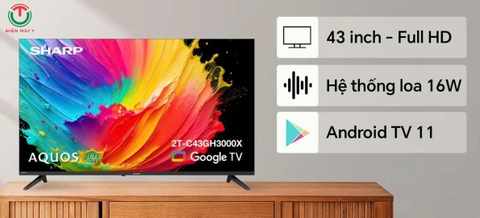 Android Tivi Sharp 43 Inch 2T-C43GH3000X