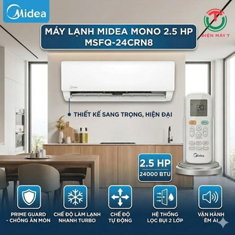 Máy lạnh Midea mono 2.5HP MSFQ-24CRN8