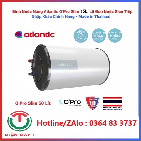 Bình nước nóng Atlantic OPRO SLIM 15L ( gián tiếp )