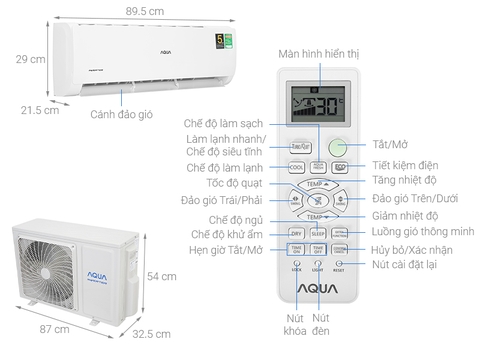 Máy lạnh Aqua Inverter 2 HP AQA-KCRV18TK