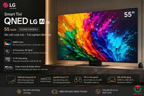 Smart Tivi QNED LG AI 4K 55 inch 55QNED86BSA