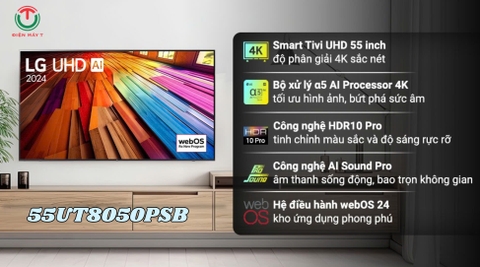 Smart Tivi LG 4K 55 inch 55UT8050PSB [2024]