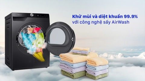 Máy sấy bơm nhiệt Samsung 9 Kg DV90T7240BB/SV