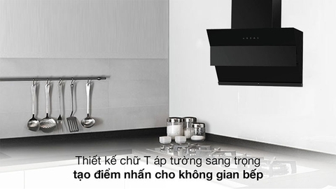 Máy hút mùi kính vát Midea 90J18 - Hàng chính hãng