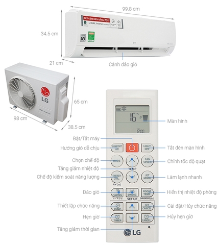 Máy lạnh LG Inverter 1 HP V10APFUV