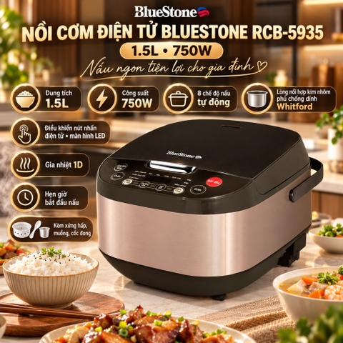 Nồi cơm điện tử BlueStone 1.5 lít RCB-5935