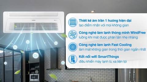 Máy lạnh âm trần 1 hướng thổi Samsung Inverter (2.0Hp) AC052TN1DKC/EA