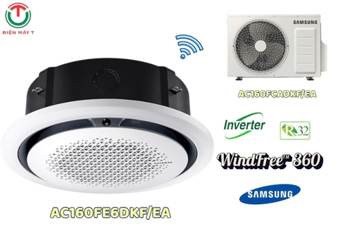 Máy lạnh Cassette Inverter Samsung 56.300btu WindFree™ 360 AC160FE6DKF/EA