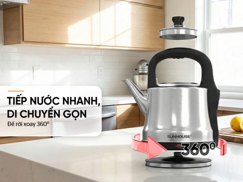Ấm siêu tốc inox 5 lít Sunhouse SHD1403