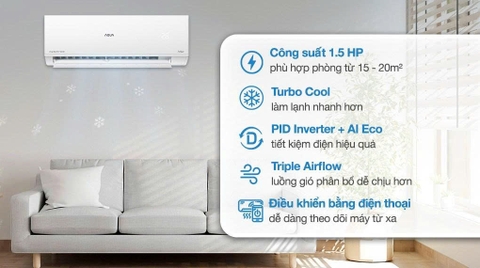 Máy lạnh AQUA Inverter 1.5 HP AQA-RV13QA5