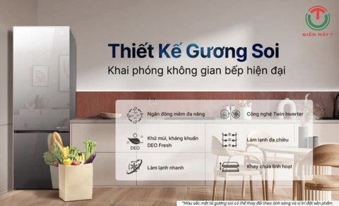 Tủ lạnh Aqua Inverter 292 lít AQR-B350MA(GM)