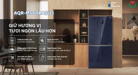 Tủ Lạnh Aqua Inverter 469 Lít AQR-M560XA(GL)