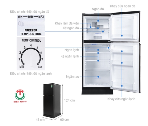 Tủ lạnh Aqua 130 lít AQR-T150FA(BS)