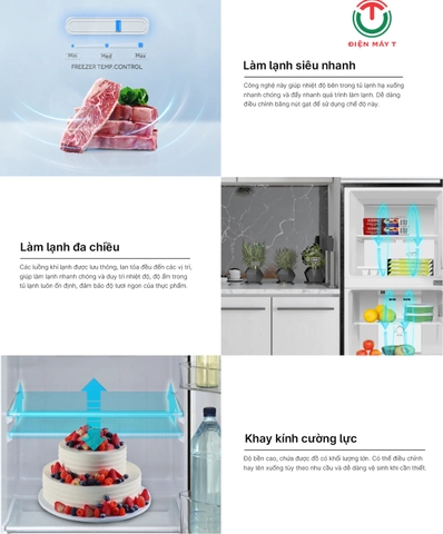 Tủ lạnh Aqua AQR-T220NE(HB) Inverter 189 lít