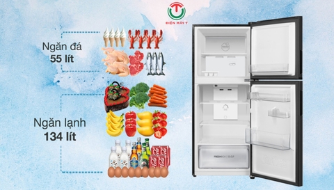 Tủ lạnh Aqua AQR-T220NE(HB) Inverter 189 lít