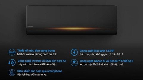 Máy Lạnh Panasonic Inverter 1.5 Hp CU/CS-AU12BKH-8