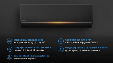 Máy Lạnh Panasonic Inverter 1 Hp CU/CS-AU9BKH-8