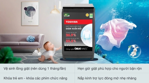 Máy giặt Toshiba Inverter 9.0 kg AW-DK1000FV(KK)