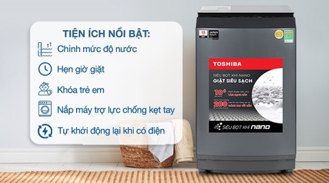 Máy giặt Toshiba Inverter 13 kg AW-DUM1400LV