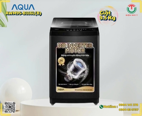 Máy giặt Aqua Inverter 9.5 kg AWM95-B316L(B)