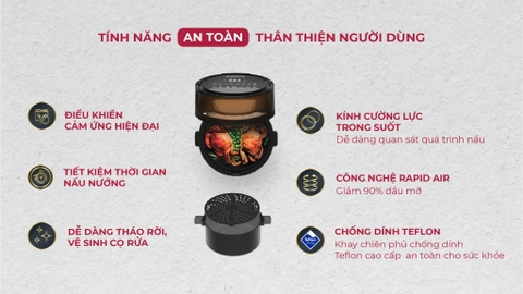 Nồi chiên không dầu Besico 5.5 lít BAF 5.5D